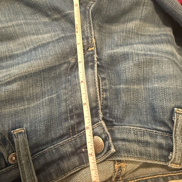 AG Adriano Goldschmied Angel Boot Cut Jeans Size 28R Medium Wash Distressed - Picture 6 of 11